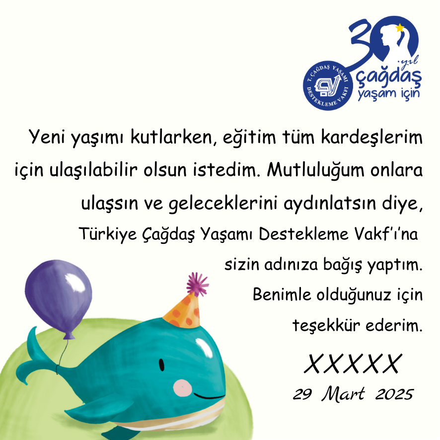 Bilgi Kartı Doğum Günü -3 Çocuk 7.5 x 7.5 cm