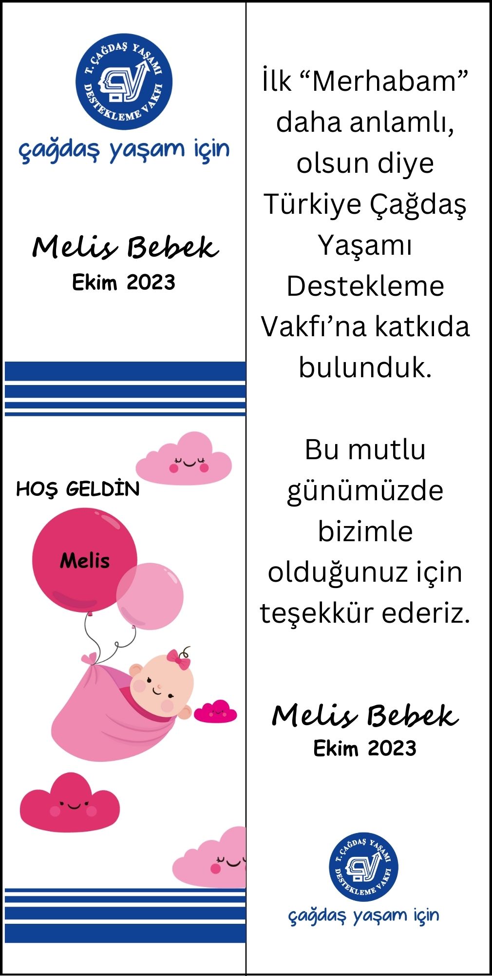 Kitap Ayracı Bulutlu Balonlu Karton Kız Çocuk