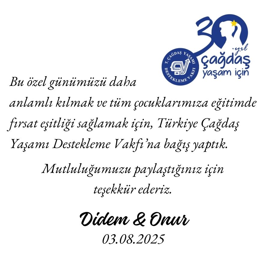 Bilgi Kartı Metin 7,5 x 7,5 cm Nikah