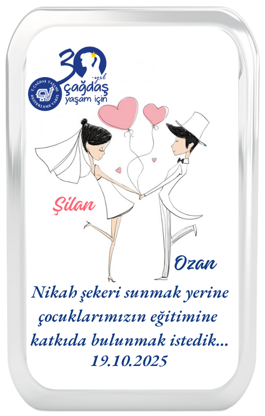 Magnet El Ele Plexi Çerçeve Nikah
