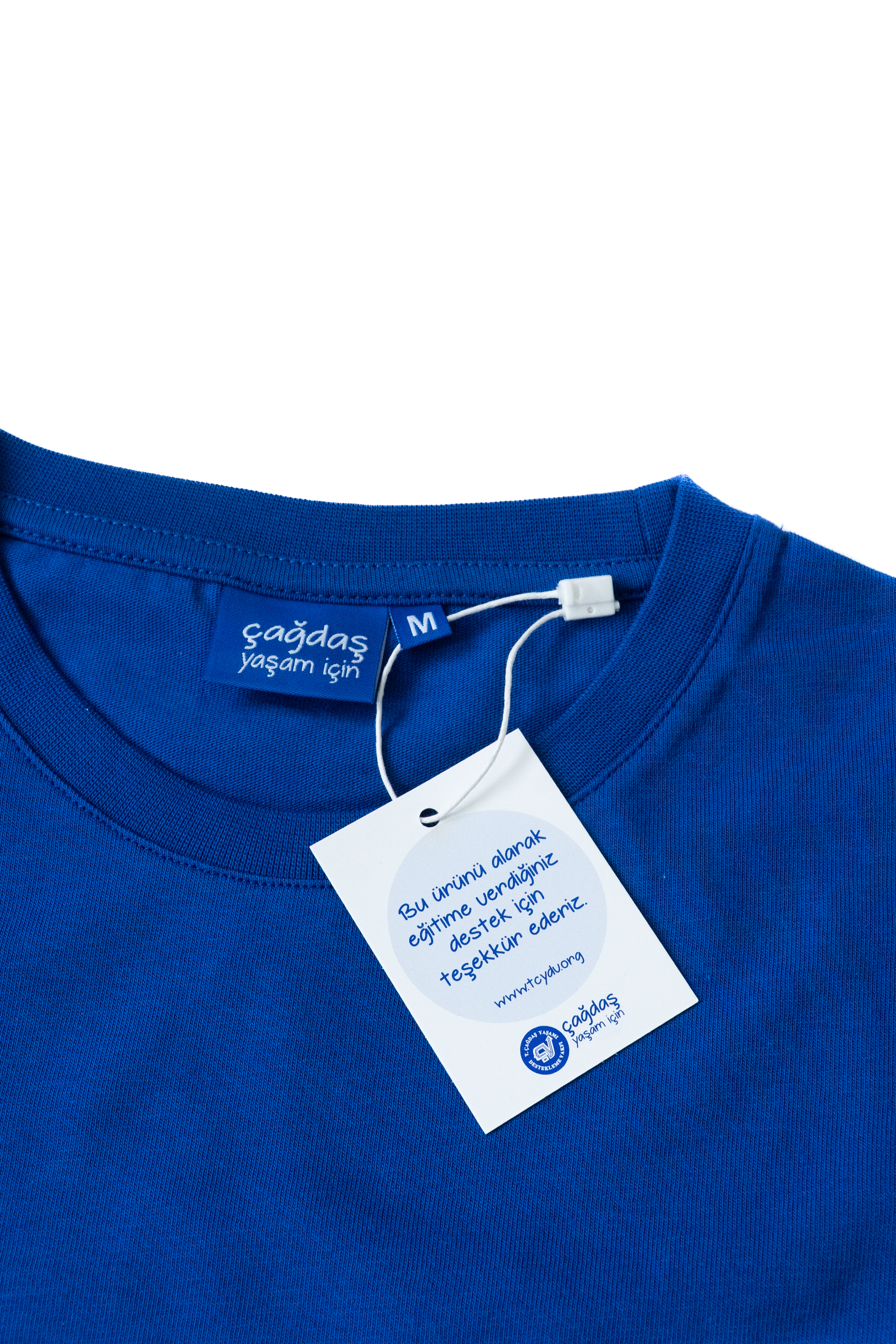 T-Shirt Çağdaş Yaşam İçin Saks Mavi S